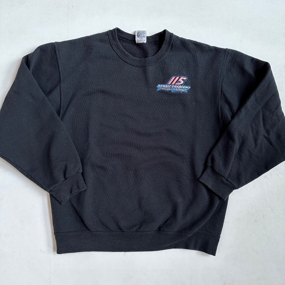Vintage Kenny Tremont Racing Dirt Modified Black Crew Sweatshirt